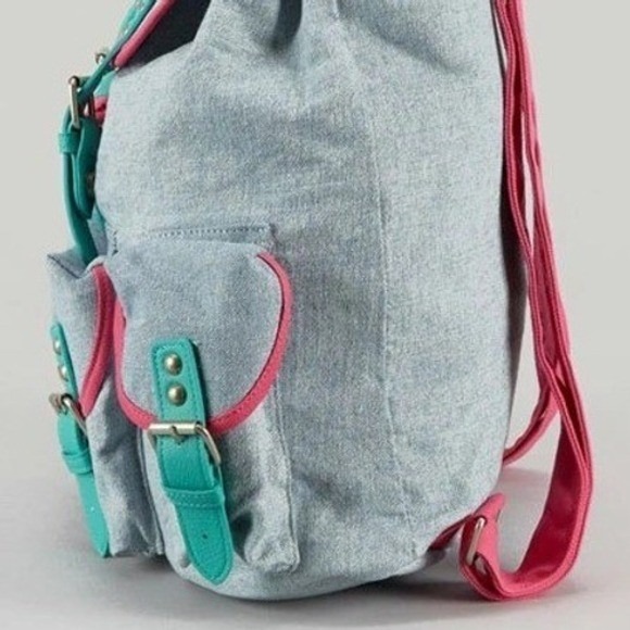 Lazy Oaf Denim Backpack Embroidered Patches Cat Pizza Y2K main image 16